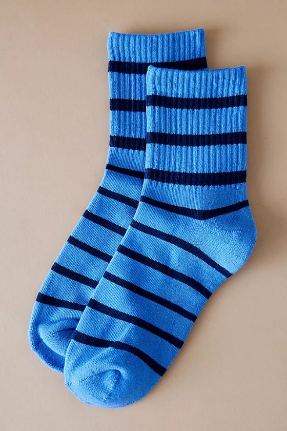 Hansel From Basel Sporty Stripe Ribbed Crew Socks