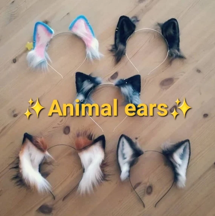 cat ears headband template - animal ears - headband - digital TEMPLATE + guide - PDF DOWNLOAD