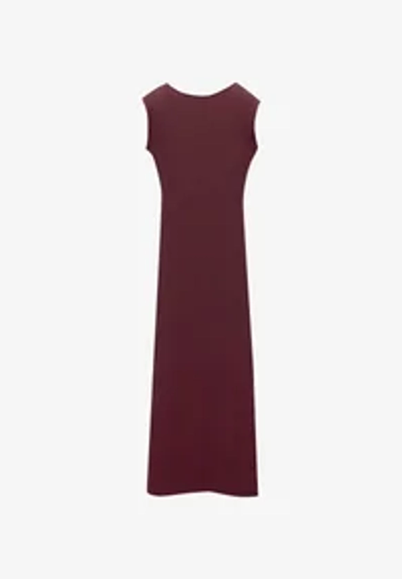 PULL&BEAR SLEEVELESS - Robe en jersey - dark red/rouge foncé - ZALANDO.BE