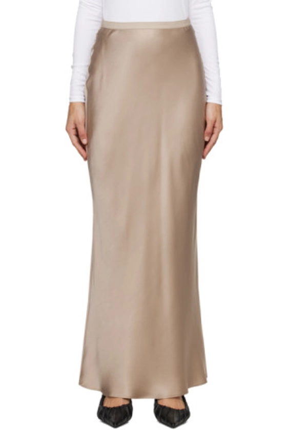 ANINE BING - Taupe Bar Maxi Skirt