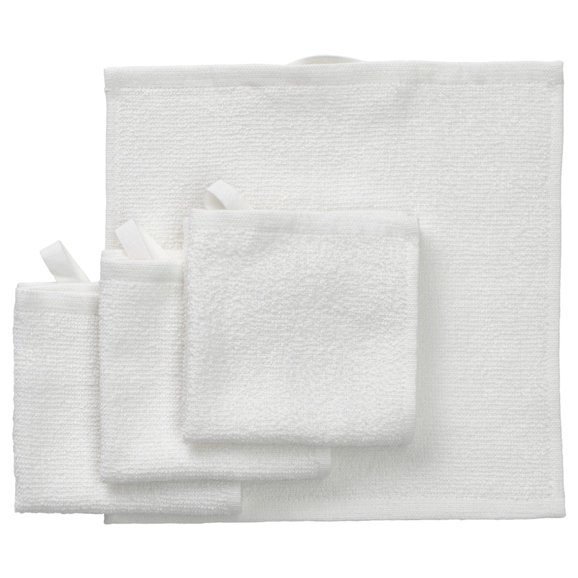 LUDDVIAL washcloth, white, 25x25 cm (10x10") - IKEA CA