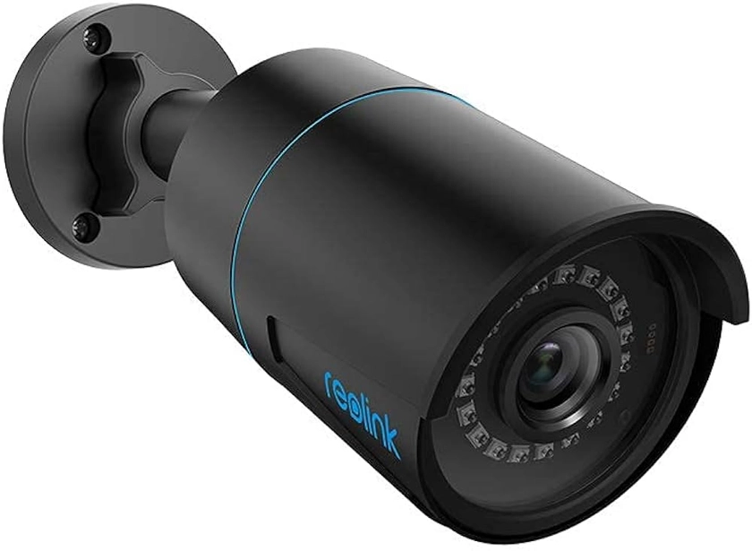 Reolink 5MP Caméra Surveillance Extérieure PoE avec Détection Personne/Véhicule, Caméra IP avec Etanche IP67, Fente pour Carte microSD, Time Lapse, Vision Nocturne IR, Support Audio, RLC-510A Noir