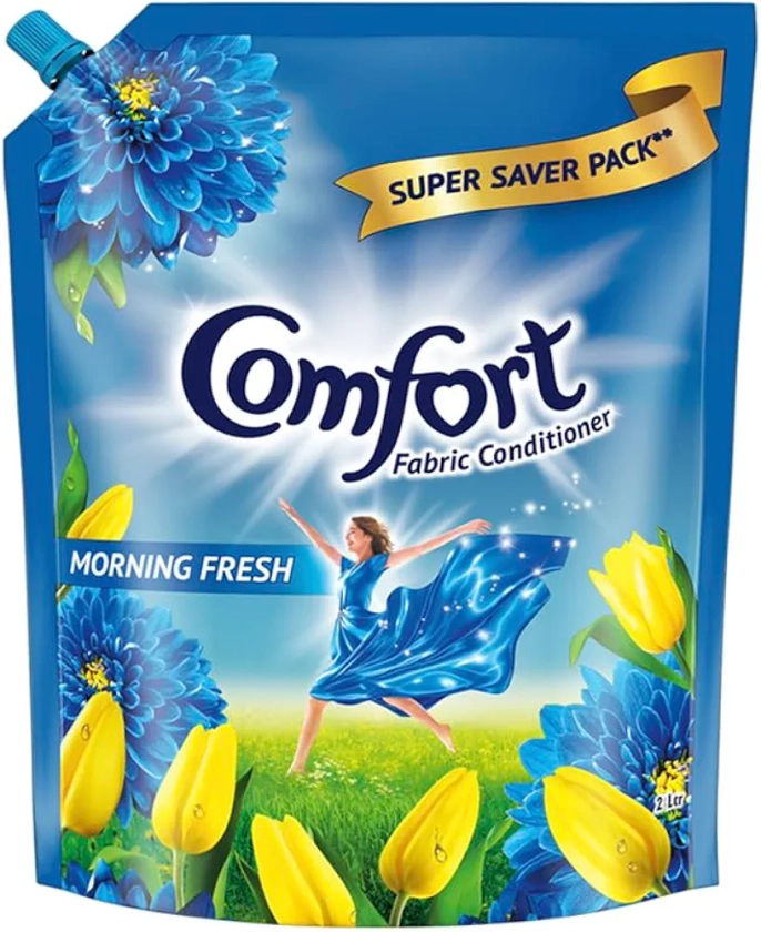 Comfort After Wash Morning Fresh Fabric Conditioner Pouch, 2 ltr, Liquid : Amazon.in: Health & Personal Care