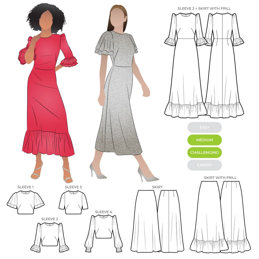 Queenie Woven Dress Multi-Size PDF