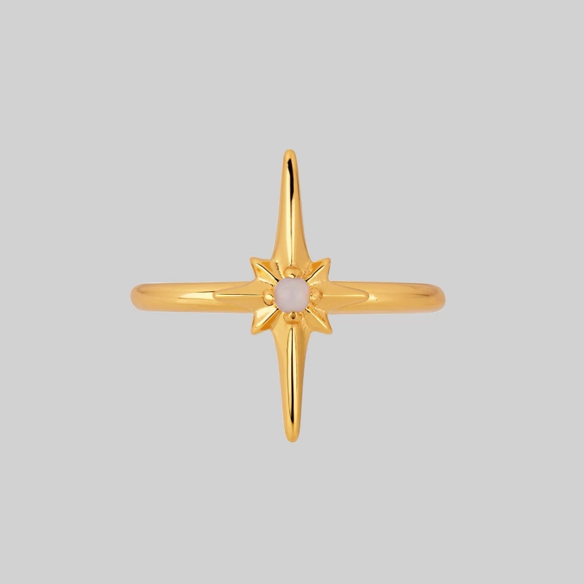 NOVA. Star Flare Opalite Ring - Gold