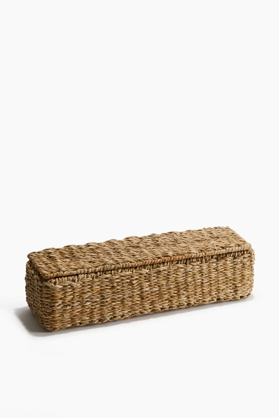 Seagrass storage basket with dividers - Dark brown - Home All | H&M GB