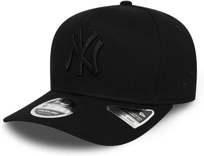 New Era Tonal Black 9Fifty Stretch Snapback Cap ~ New York Yankees