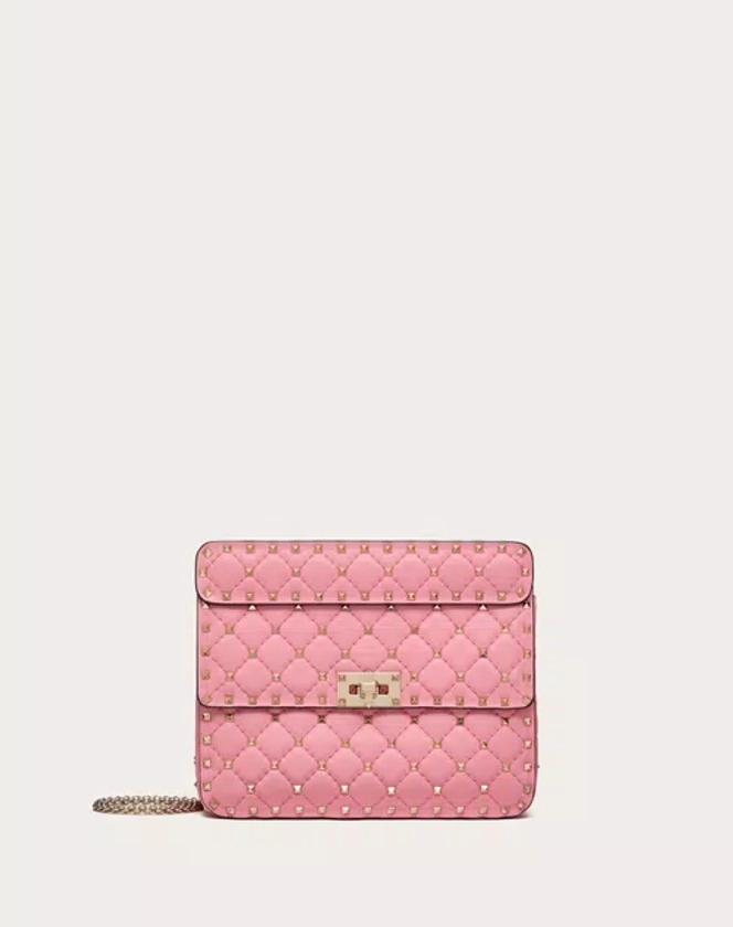 Rockstud23 Smooth Calfskin Shoulder Bag for Woman in Pink Pp | Valentino US