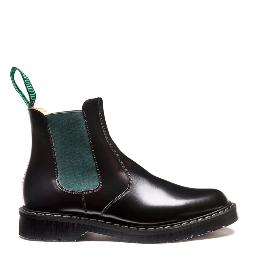 Green & Black Dealer Boot | Solovair | Handmade in England