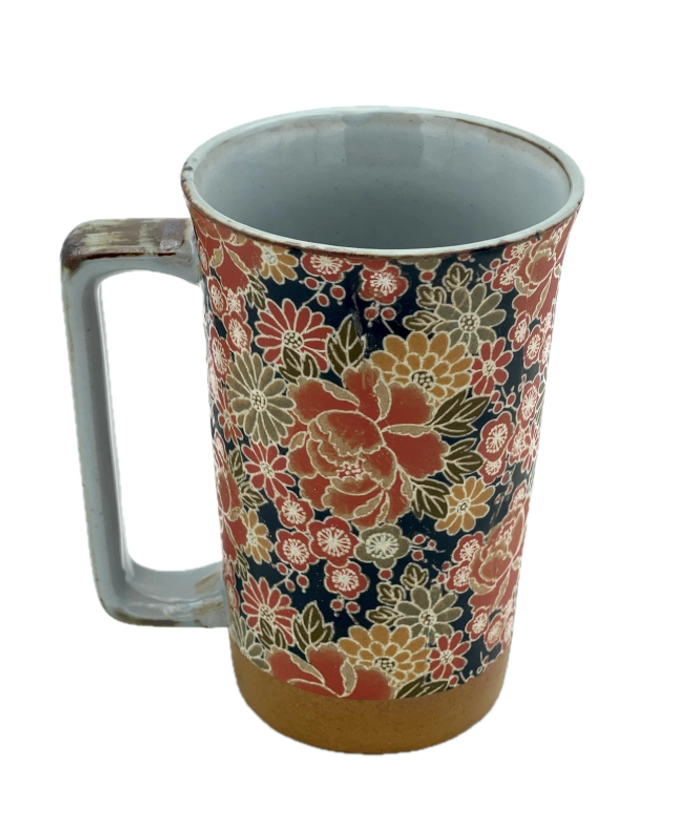 Un magnifique mug Japonais à thé à motifs de Pivoine capacité 40cl - une sélection UNAMI