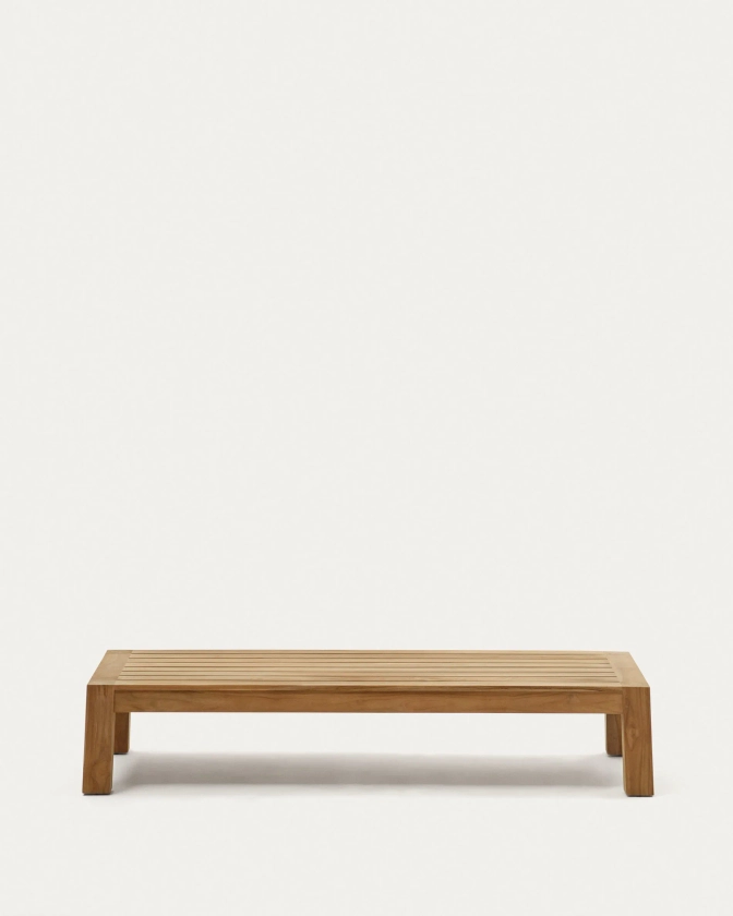 Table basse Forcanera en bois de teck 150 x 71 cm | Kave Home
