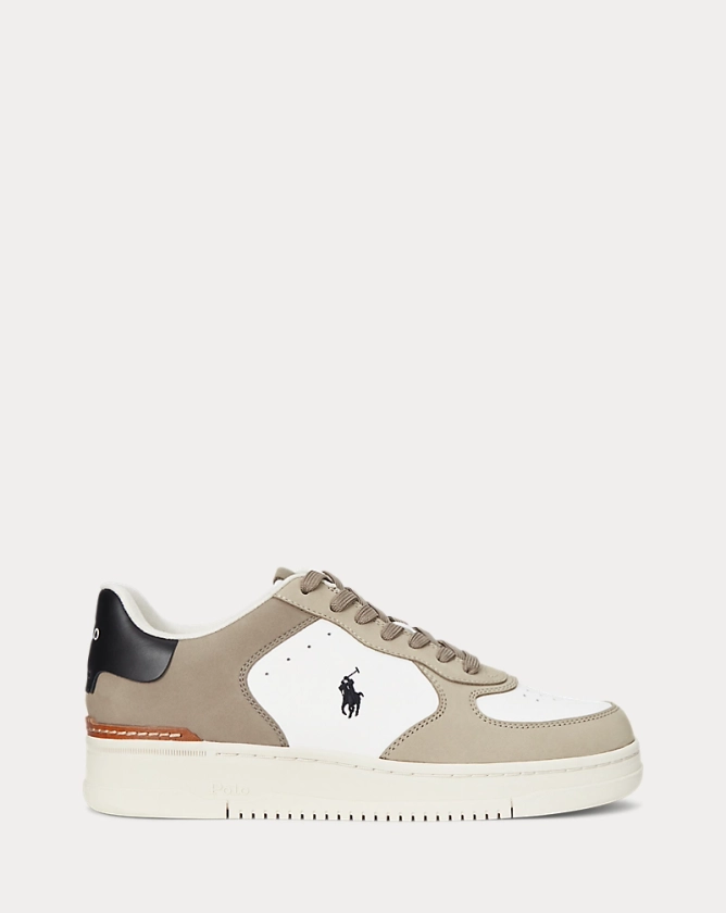 Baskets Masters Court en nubuck et cuir pour homme | Ralph Lauren® FR