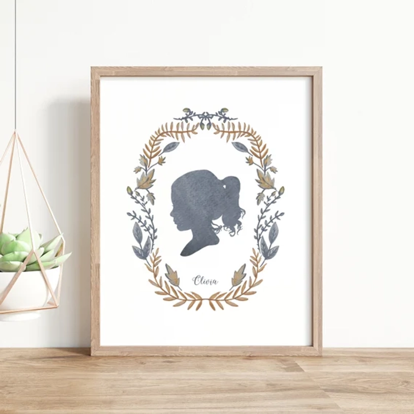 Custom Silhouette Print with 'Thicket Wreath' • Wonderful Christmas Gift!