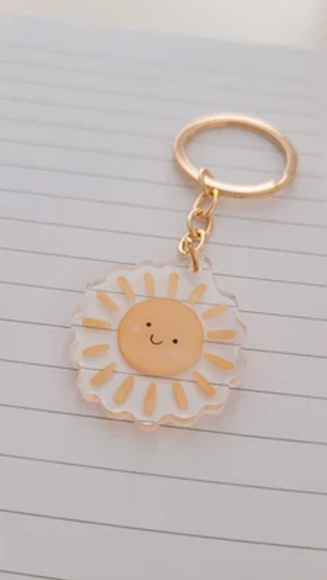 Acrylic keychain HAVE A GOOD DAY |keychain | charm | attach | sun | summer | cute