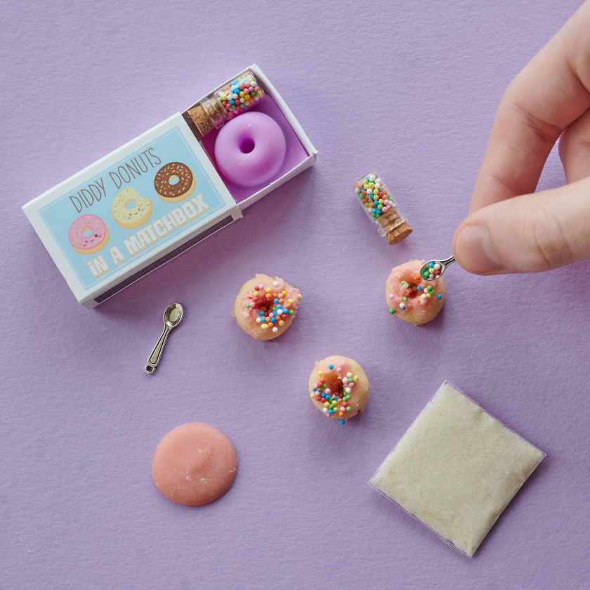 Make Your Own Diddy Donuts in A Matchbox, Miniature Food, Miniature Cooking, Baking Kit, Best Friend Gift, Birthday Gift - Etsy UK