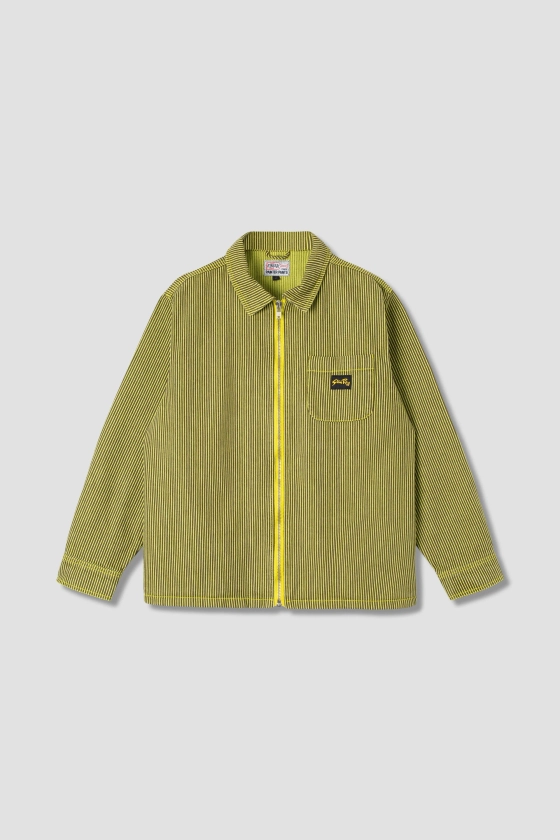 Stan Ray Zip Shirt Lime/Black Hickory