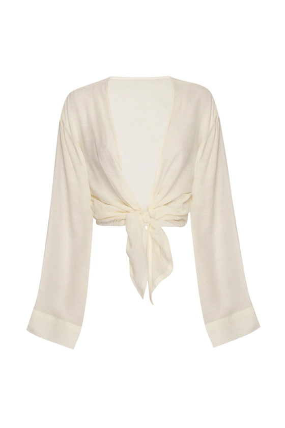 Tahiti Tie Top - Ivory