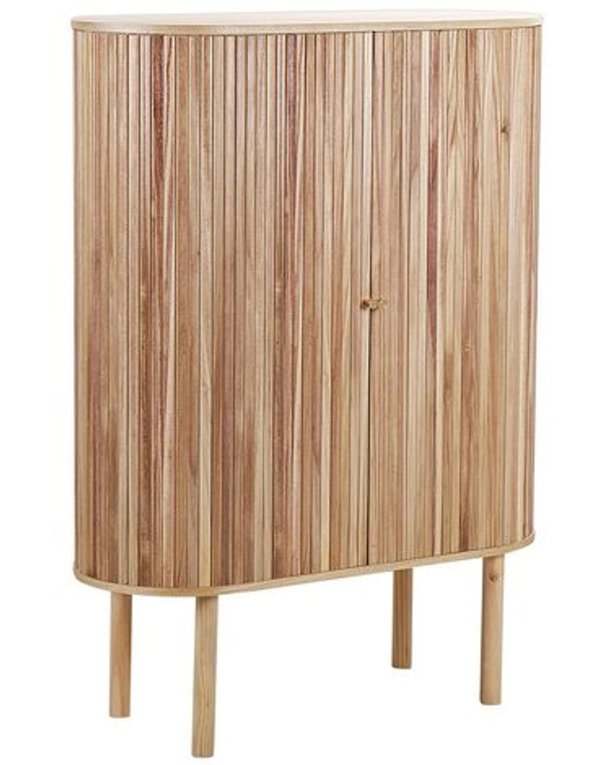 Commode à 2 portes en bois clair 130 cm MANARA