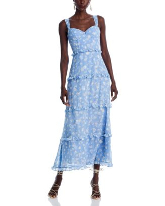 AQUA Bustier Ruffled Maxi Dress - 100% Exclusive Women - Bloomingdale's