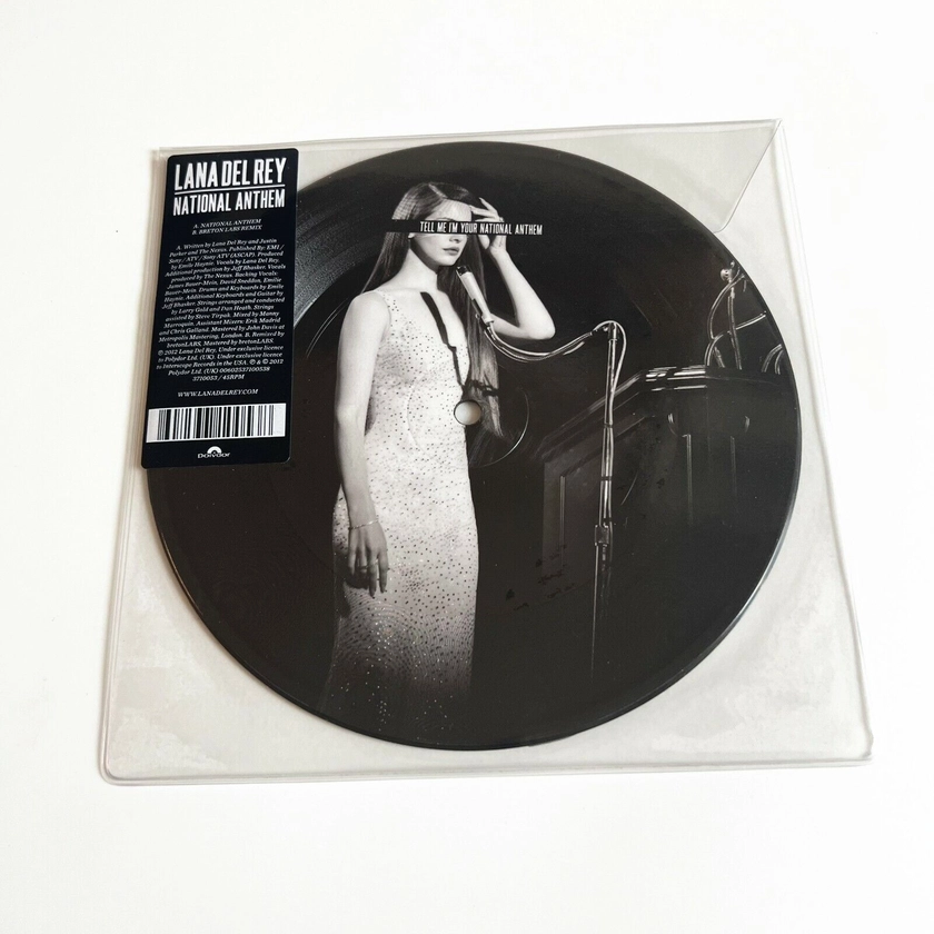 Lana Del Rey National Anthem Vinyl 7 inch Picture Colored Disc Single