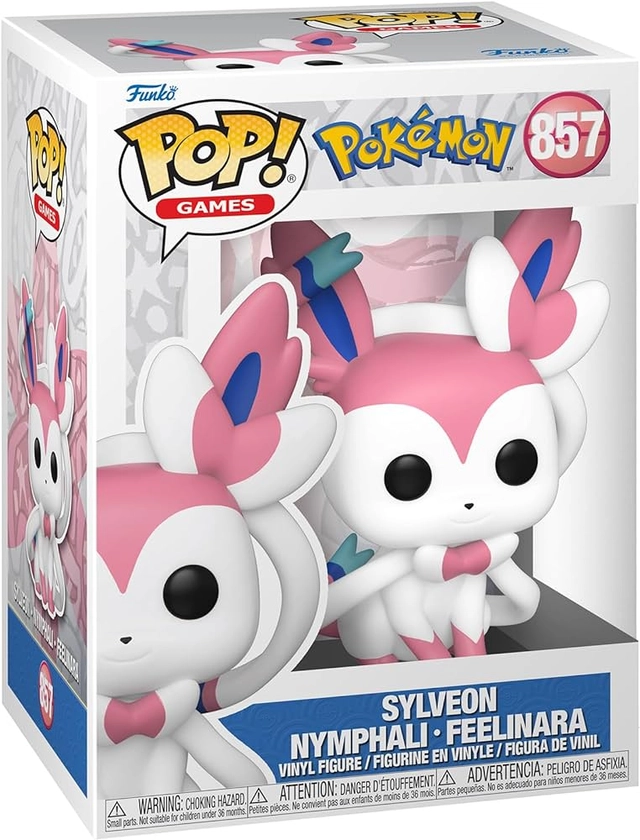 Funko Pop! Games: Pokemon - Sylveon - Nymphali - Figurine en Vinyle à Collectionner - Idée de Cadeau - Produits Officiels - Jouets pour Les Enfants et Adultes - Video Games Fans