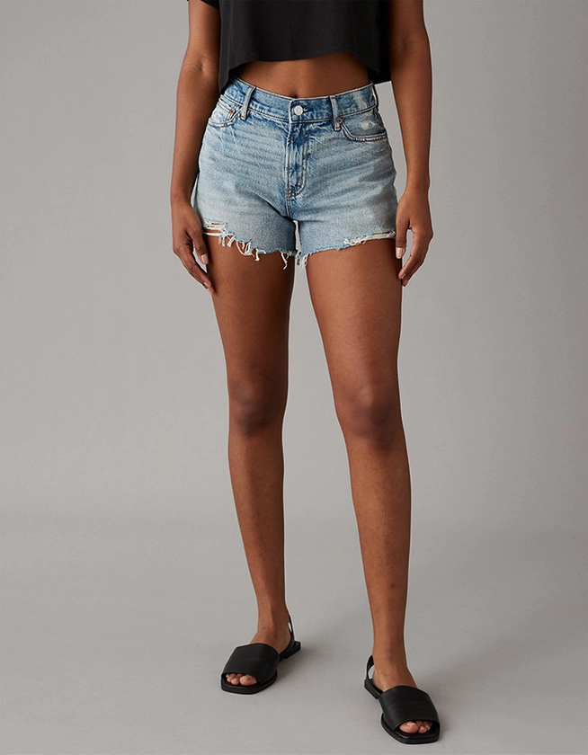 AE Strigid Super High-Waisted Relaxed Ripped Denim Short