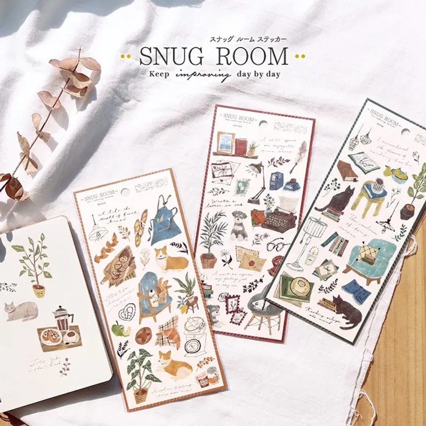 Mind Wave Snug Room Stickers (6 designs) • Miso Paper UK