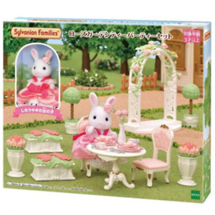 Epoch Sylvanian Families Rose Garden Tea Party Set Rabbit Calico Critters | eBay