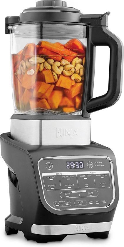 Ninja Foodi 2-in-1 Soepmaker en Blender - 1,7 liter Glazen Kan - 10 Kookprogramma's - HB150EU