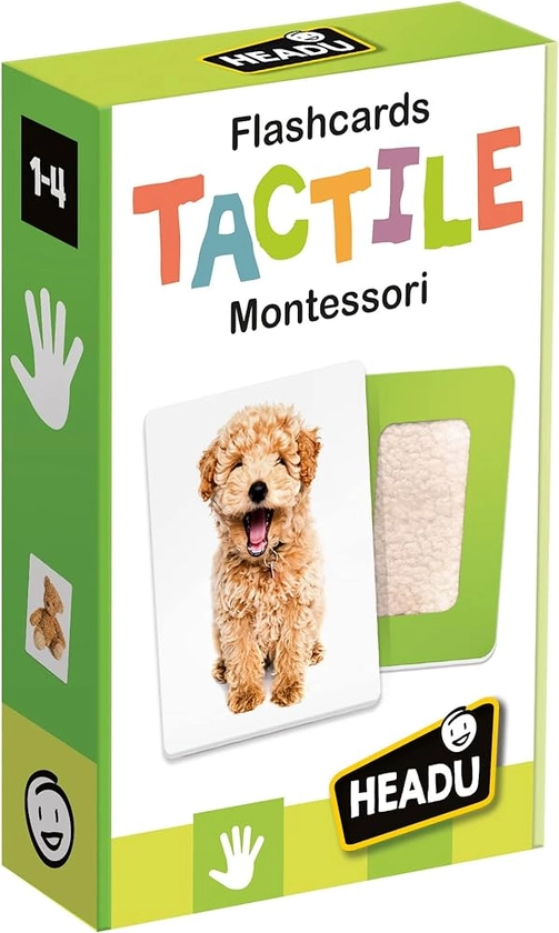 Headu - Flashcards Tactile Montessori - Jeu éducatif pour enfants de 1 à 4 ans