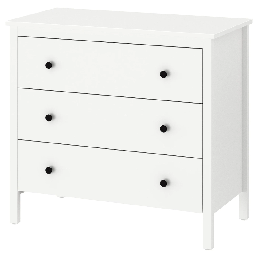 KOPPANG white, Chest of 3 drawers, 90x83 cm - IKEA