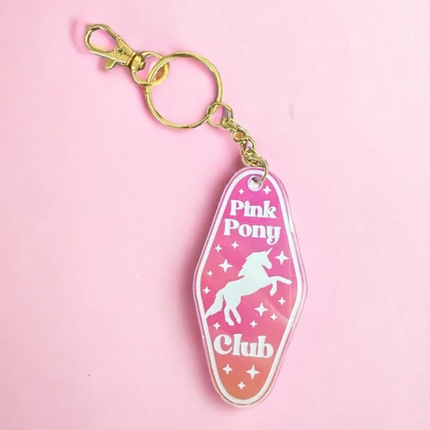 Chappell Roan inspired Keychain, Pink Pony Club, Good luck babe, Hot to Go, Pink iridescent