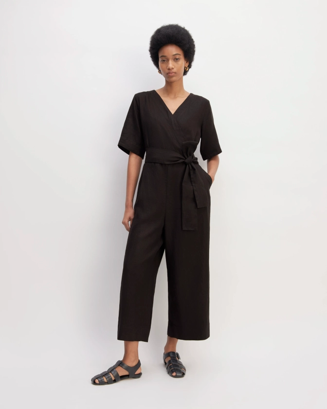 The Linen Cross-Front Jumpsuit