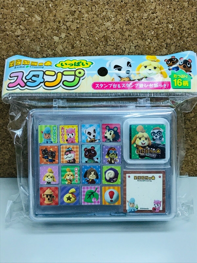 Animal Crossing full Stamp Set With Case Gift Japan Anime
