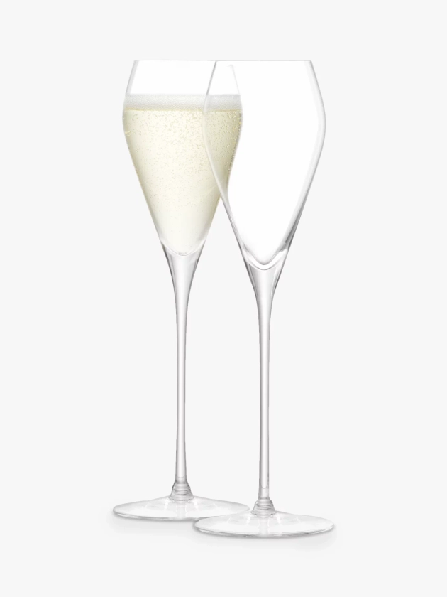 LSA International Wine Collection Prosecco Glass, Set of 2, 250ml, Clear