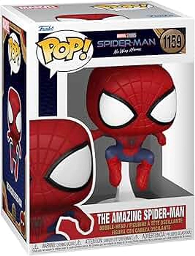 Funko Pop! Marvel: Spiderman No Way Home 2021 - Spider-Man - Leaping SM3 - Figurine en Vinyle à Collectionner - Idée de Cadeau - Produits Officiels - Jouets pour les Enfants et Adultes - Movies Fans