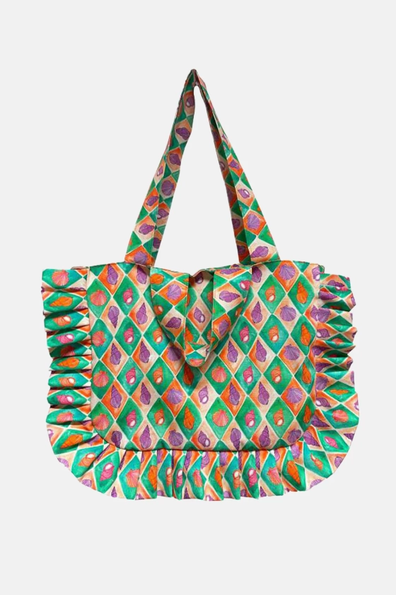 TOTE BAG WITH FRILLS 