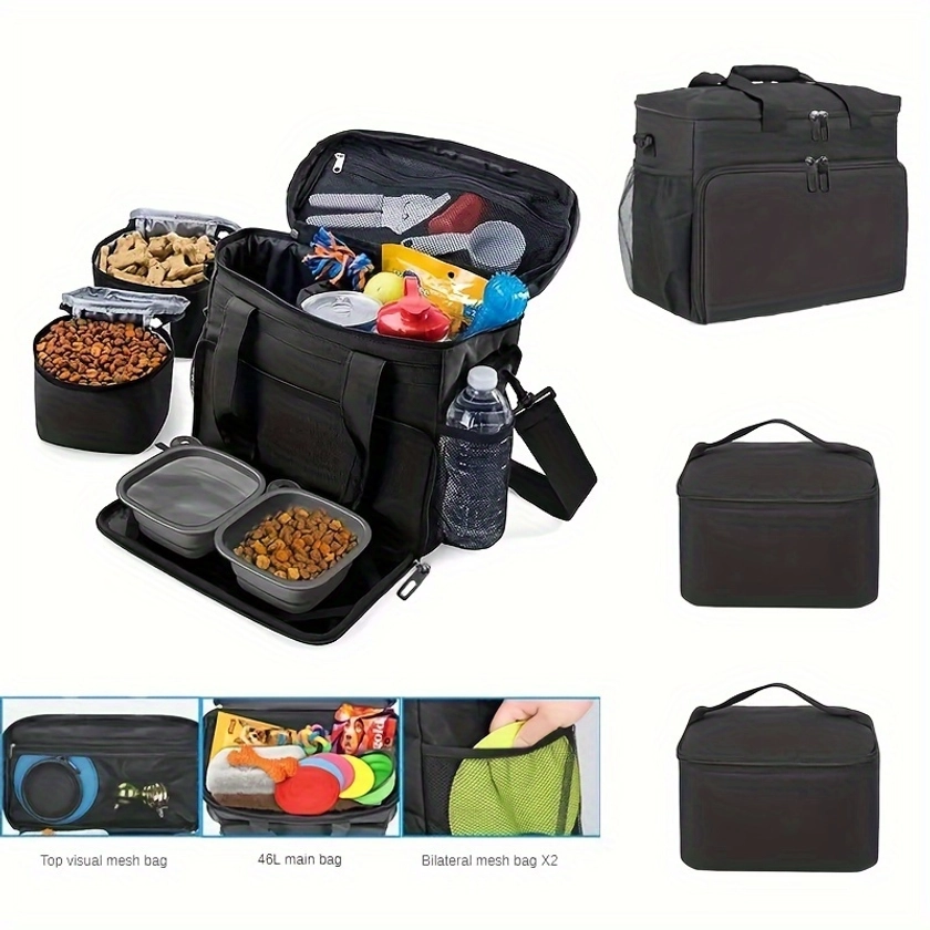 Dog Bag, Pet Outing Box, Travel Portable Food Storage Bucket, Outdoor Cat And Dog Supplies Storage Bag, Snack Bag