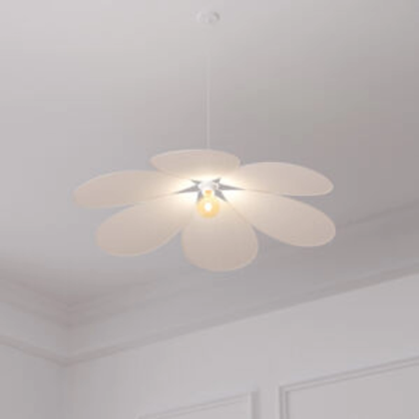 Suspension lumineuse pétales coton (D72 cm) Naya Beige - Luminaire - Eminza