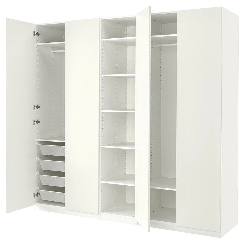 PAX / FORSAND Armoire-penderie, blanc/blanc, 250x60x236 cm - IKEA
