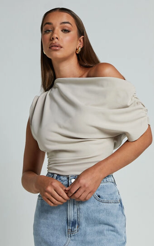 Nalfie Top - Asymmetrical Top in Oat