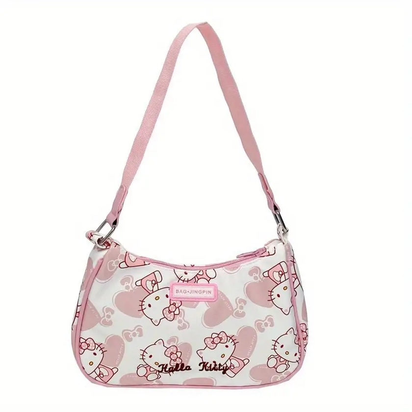 * * Cute Shoulder Bag - Nylon, Zip Closure, Cartoon-Themed Fashion Crossbody for Women