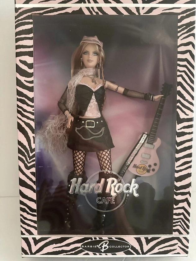 2004 Hard Rock Cafe Barbie Doll With Guitar New NRFB