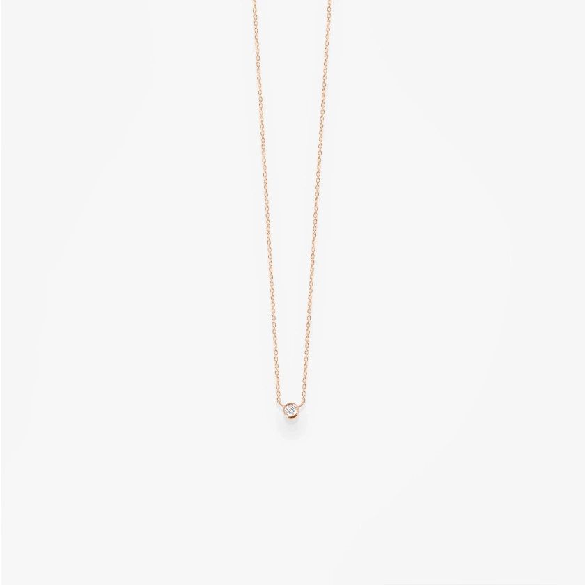 Collier One 1 diamant or rose 18k