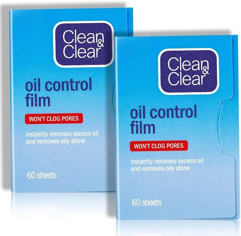 Oil Control Film Replacment for Clean & Clear Oil-Absorbing Sheets,2 Pack(total 120sheets)Oil Blotting Sheets For Face,9%Larger Makeup Friendly High-performance Handy Face Blotting Paper for Oily Skin