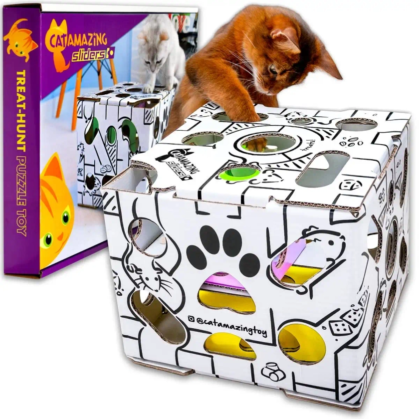 Cat Amazing - Sliders Interactive Cat Toy and Puzzle Feeder - Katzenworld Shop