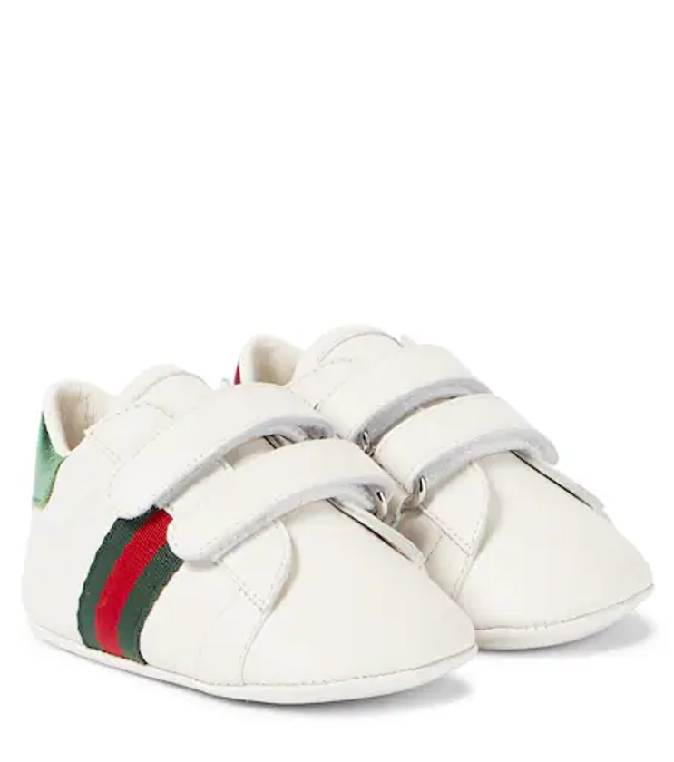 Baby Ace leather sneakers in white - Gucci Kids | Mytheresa