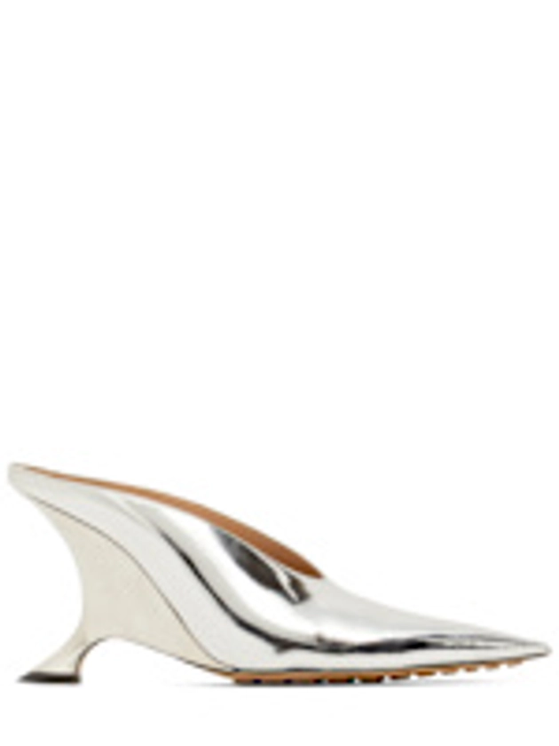 Escarpins en cuir r&#233;fl&#233;chissant rocket 90 mm - Bottega Veneta - Femme  - Silver - 38 IT