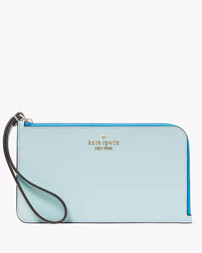 Lucy Bicolor Medium L Zip Wristlet | Kate Spade Outlet