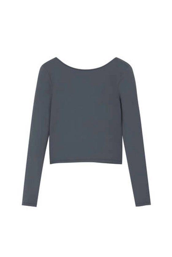 Top manches longues dos nu - pull&bear